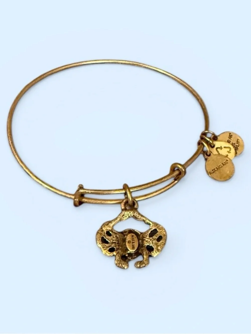 NIB Alex and Ani Crab Charm Bangle Rafaelian Gold Expandable Bracelet - Picture 3 of 4